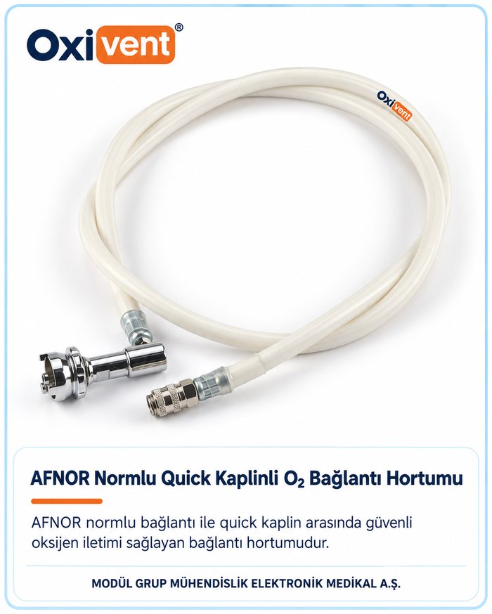 AFNOR Normlu Quick Kaplinli O2 Bağlantı Hortumu