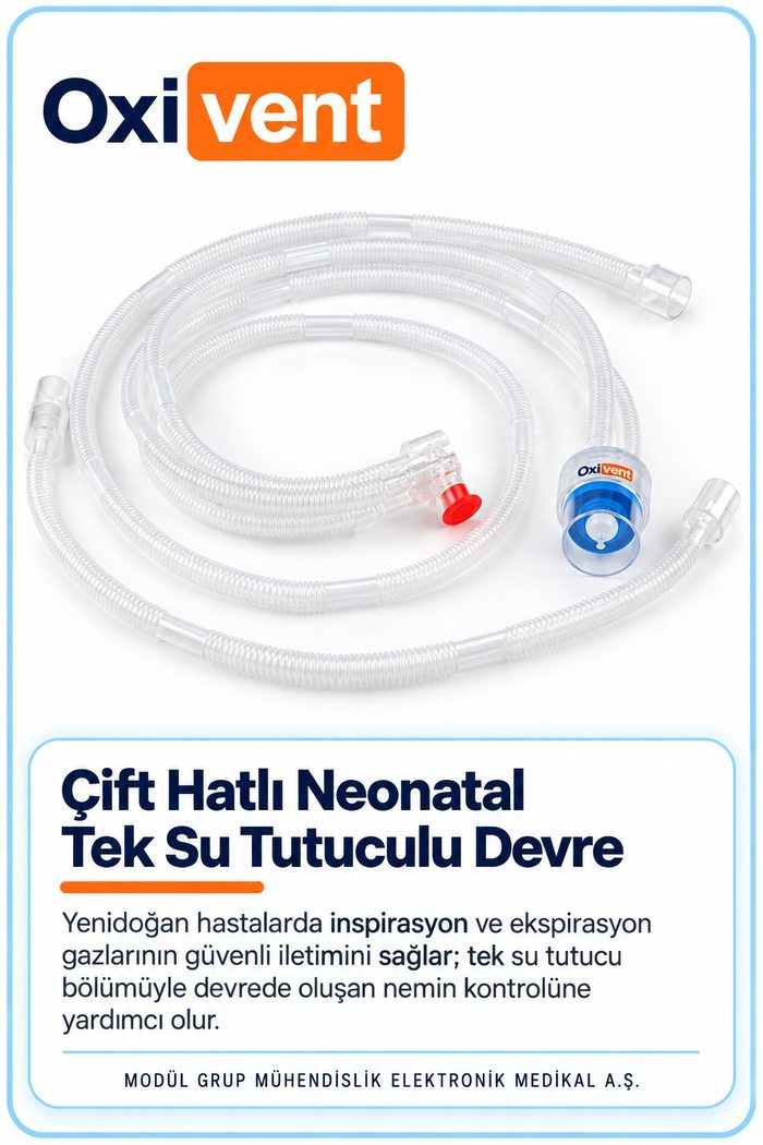 Çift Hatlı Neonatal Tek Su Tutuculu Devre